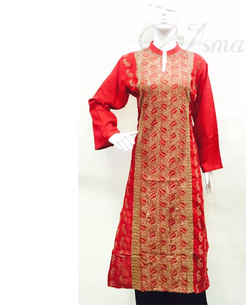 Red Designer Kurti - 017